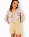 Lilly Pulitzer Deloria Linen Short In Sand Bar In Sand Bar