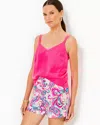 Lilly Pulitzer 5" Gretchen High Rise Short In Coconut Flitting About
