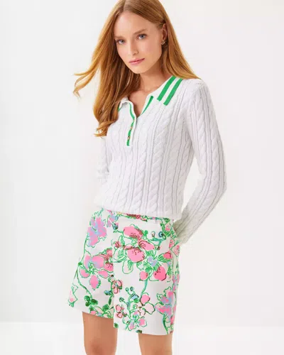 Lilly Pulitzer 7" Gretchen High Rise Short In Multi Oversized Orchids On The Avenue Allover