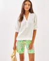 Lilly Pulitzer 9" Natia Knit Short In Fauna Green Lime Feeling Good