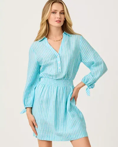 Lilly Pulitzer Abralynn Linen Shirtdress In Blue