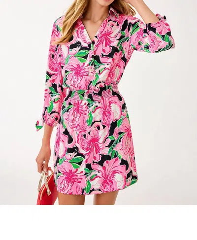 Lilly Pulitzer Abralynn Mini Shirtdress In Onyx Party All The Time In Multi