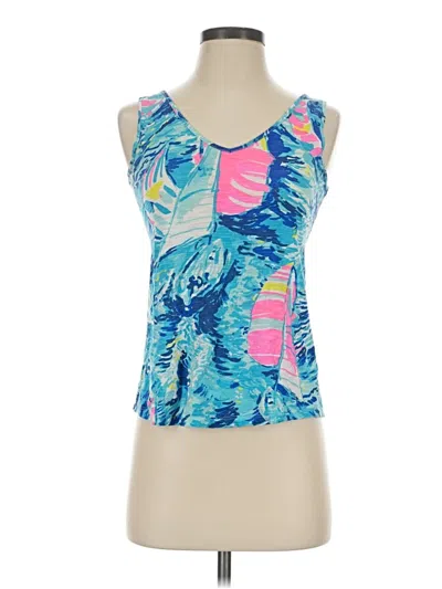 Pre-owned Lilly Pulitzer Active Tank Top In Blue