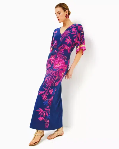 Lilly Pulitzer Adalyn Maxi Dress In Blue Med Never Ending Summer Engineered  Knit Maxi | ModeSens