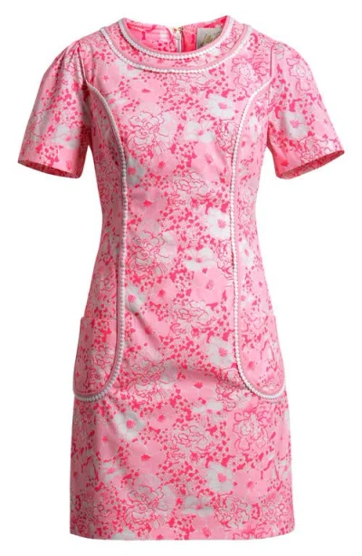 Lilly Pulitzer Adetta Short Sleeve Stretch Shift Dress In Pink
