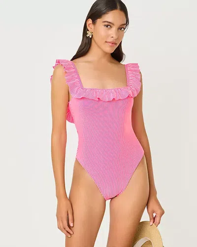 Lilly Pulitzer Aemma Ruffle One-piece Swimsuit In Pink