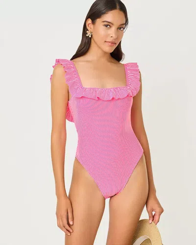 Lilly Pulitzer Aemma Ruffle One-piece Swimsuit In Pink