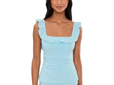 Lilly Pulitzer Aemma Ruffle Tankini Top In Blue
