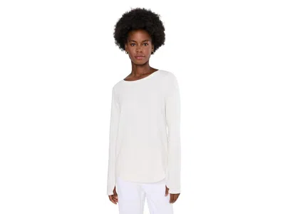 Lilly Pulitzer Affirmation Pullover Women's Sweatshirt Coconut: Md, Cotton/modal/spandex In Gray