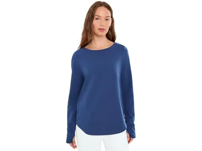 Lilly Pulitzer Affirmation Pullover Women's Sweatshirt Low Tide Navy: Md, Cotton/modal/spandex In Blue