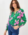 Lilly Pulitzer Aldina Button Down Top In Green