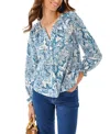 Lilly Pulitzer Aldina Button Down Top In Blue