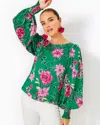 Lilly Pulitzer Alfreda Long Sleeve Top In Multi Safari Sanctuary
