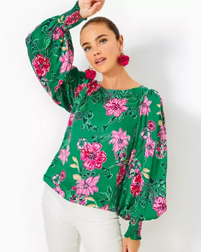 Lilly Pulitzer Alfreda Long Sleeve Top In Multi Safari Sanctuary