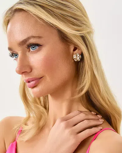 Lilly Pulitzer All Dahled Up Stud Earrings In Gold