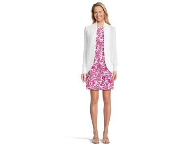 Lilly Pulitzer Amalie Open Cardigan In Resort White