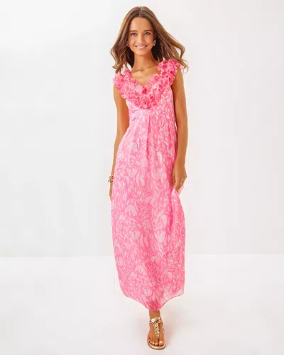 Lilly Pulitzer Amber Maxi Dress In Rousseau Pink Tulip To Tango