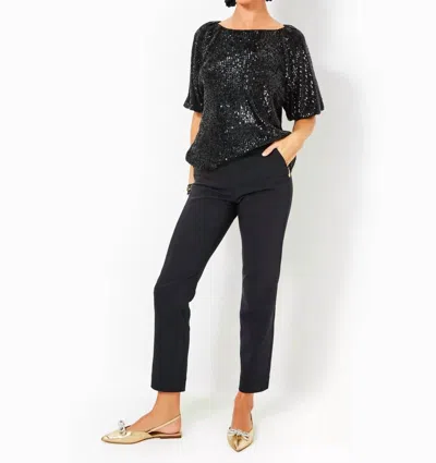 Lilly Pulitzer Ana High Rise Pant In Noir