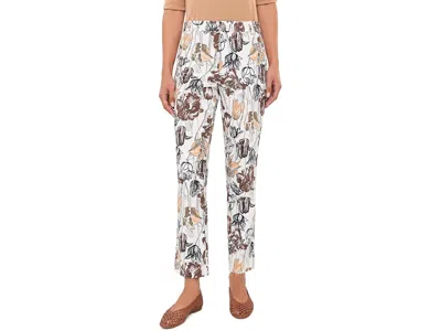 Lilly Pulitzer Ana High-rise Pants Women's Clothing Coconut Big Lillys: 8 29, Cotton/polyester/spandex In Multi