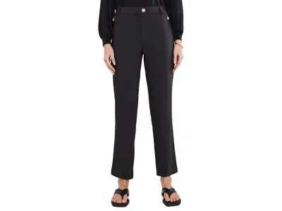 Lilly Pulitzer Ana High-rise Pants Women's Clothing Noir: 2 29, Cotton/polyester/spandex In Black