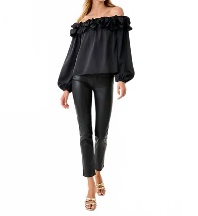 Lilly Pulitzer Analea Off The Shoulder Top In Noir In Black