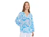 Lilly Pulitzer Andria Pullover Blouse In Nassau Blue In Blue