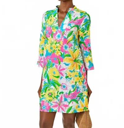 Lilly Pulitzer Annadetta Linen Tunic Dress In Multi Lovely Lilly