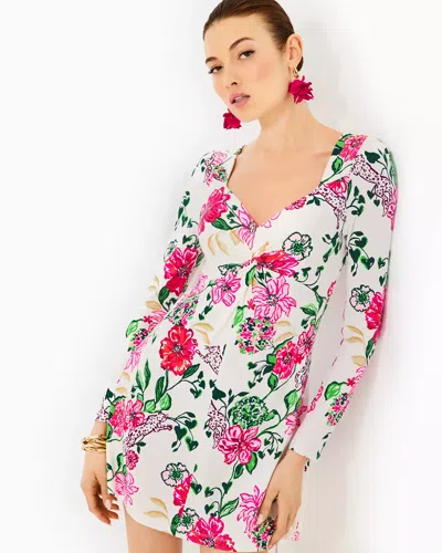 Lilly Pulitzer Anne Skirted Romper In Coconut Safari Sanctuary