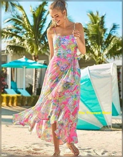 Pre-owned Lilly Pulitzer Anni Maxi Dress ? Squeeze The Day $258 Size 6,16 In Multicolor