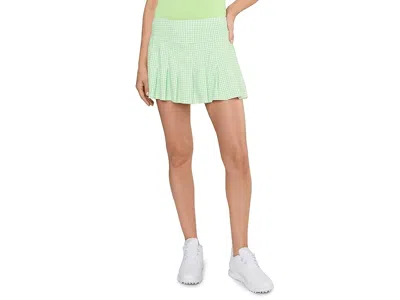 Lilly Pulitzer Annora Skort Upf 50+ Women's Skort Pistachio Macaron Lil Check It Gingham: Lg One Size In Green
