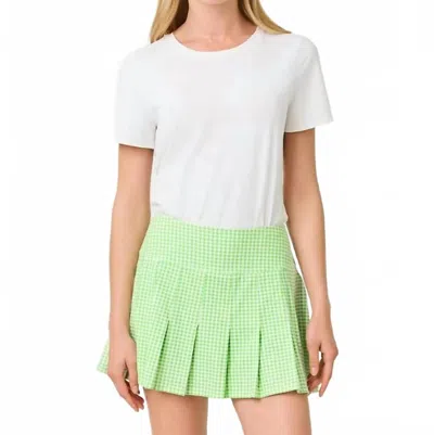 Lilly Pulitzer Annora Upf 50+ Skort In Pistachio Macaron Lil Check It Gingham In Green