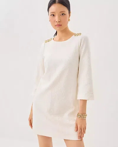 Lilly Pulitzer Annwyn 3/4 Sleeve Shift Dress In White