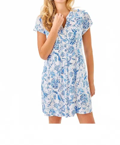LILLY PULITZER ANSELLA TUNIC DRESS IN BAREFOOT BEACHCOMBERS