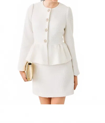 Lilly Pulitzer Araya Boucle Jacket In Coconut In Gray