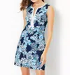 LILLY PULITZER ARIA COTTON SHIFT DRESS IN LOW TIDE NAVY BOUQUET ALL DAY