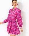Lilly Pulitzer Arletta Dress In Passion Fruit Pink Giraffic Park