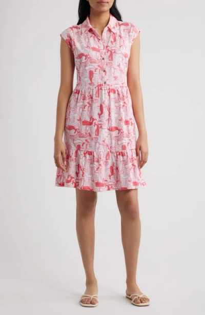 Lilly Pulitzer Mini Arley Dress In Paradise Punch Thar She Blows In Red