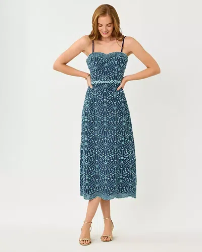 Lilly Pulitzer Arlin Eyelet Midi Dress In Blue