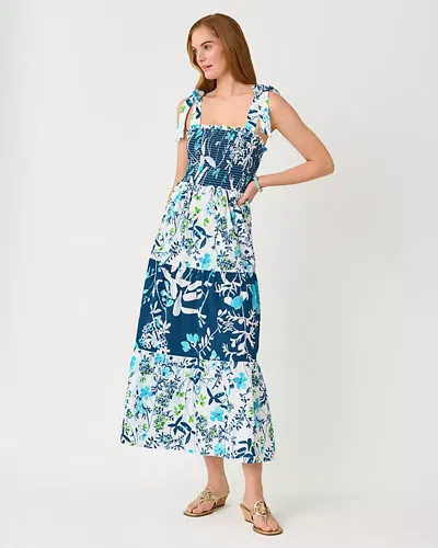 Lilly Pulitzer Athyn Smocked Maxi Dress In Blue