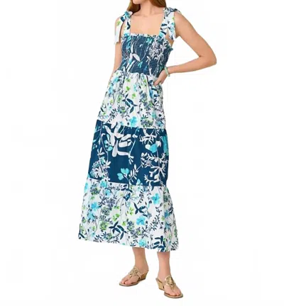 Lilly Pulitzer Athyn Smocked Maxi Dress In Resort White Sea Blooms In Multi