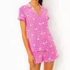 Lilly Pulitzer Augustina Pj Short In Passion Fruit Pink Fluttering Hearts In Multi