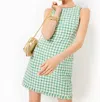 Lilly Pulitzer Augustus Boucle Shift In Fiddle Leaf Green Windowpane Boucle In Multi