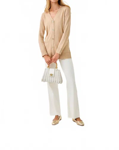 Lilly Pulitzer Averlie Sequin Cardigan In Gold Metallic In Pink