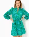 Lilly Pulitzer Axton Dress In Fiddle Leaf Green Its A Jungle Out There Engineered Woven