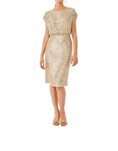 Lilly Pulitzer Aylin Sequin Midi Dress In Gold Metallic Treasure Box Sequin Knit In Multi