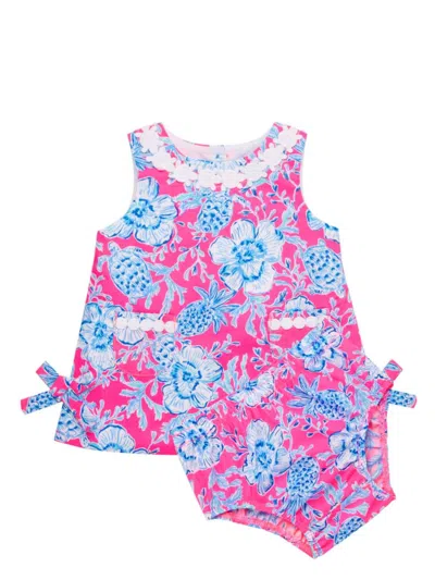 Lilly Pulitzer Baby Girl's Floral Shift Dress In Roxie Pink