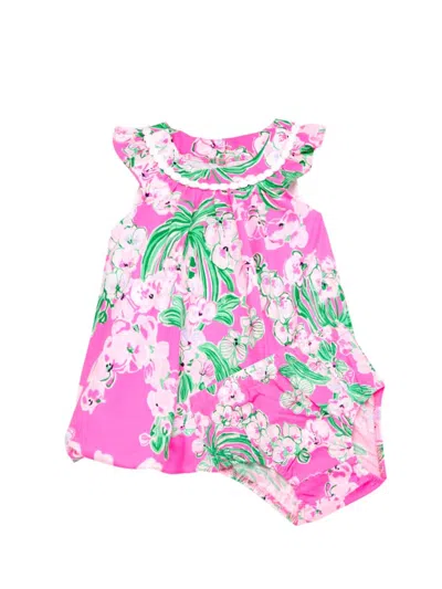 Lilly Pulitzer Baby Girl's Paloma Floral Dress & Bloomers Set In Pink