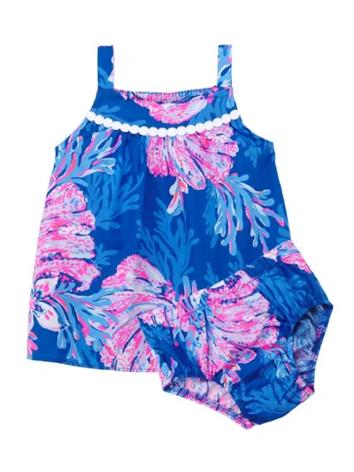 Lilly Pulitzer Baby Girl's Rebekah Dress In Blue Multi