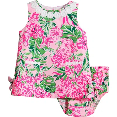 Lilly Pulitzer ® Baby Lilly Floral Shift Dress & Bloomers In Conch Shell Pink