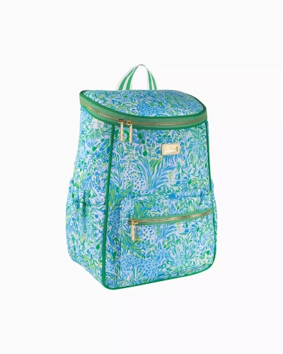 Lilly Pulitzer Backpack Cooler In Hydra Blue Dandy Lions